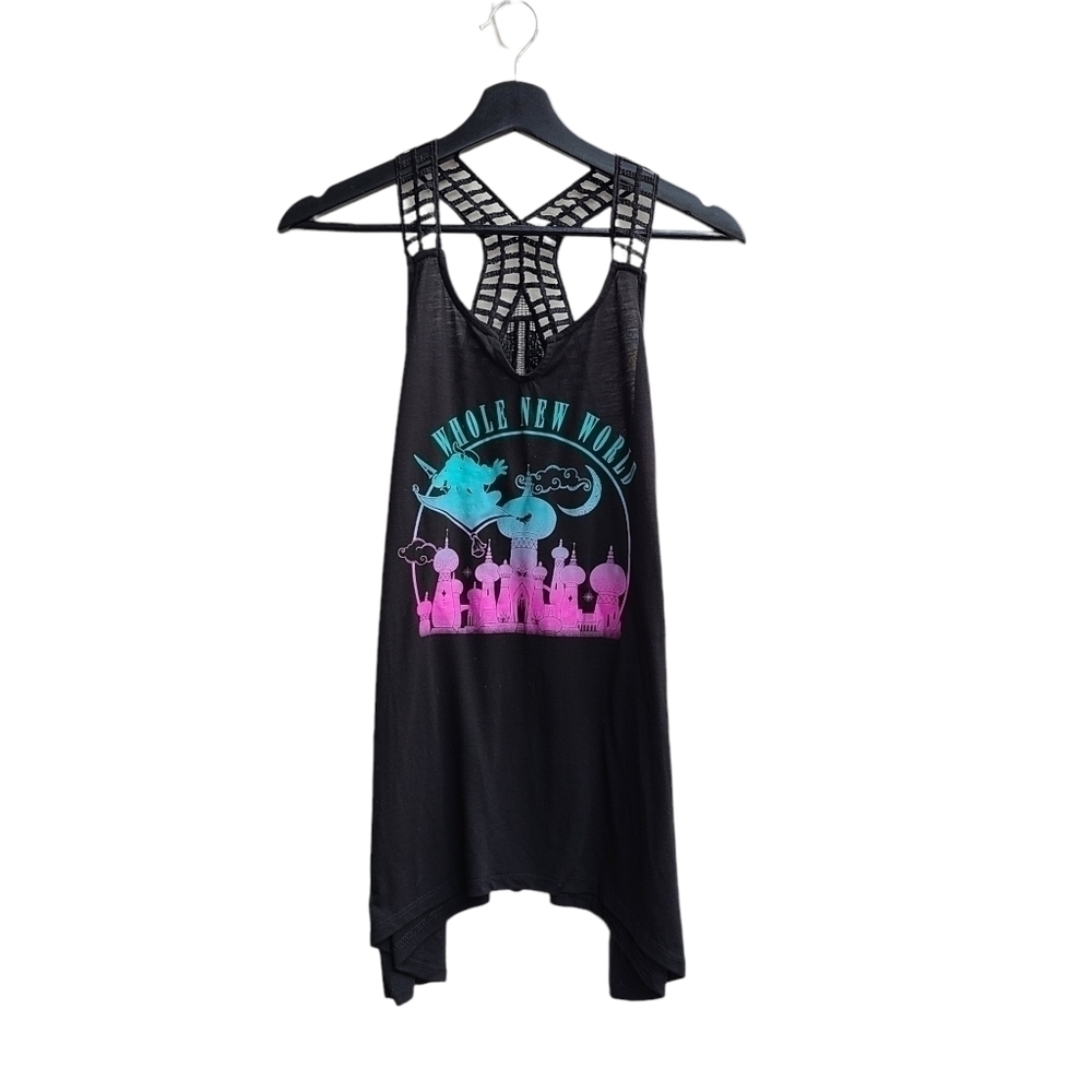 Disney Aladdin Jasmine Whole New World Cutout Tank Top Youth L (Fits Women XS)